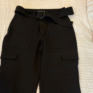 Banana Republic Black Cargo Pants with Belt Size 6